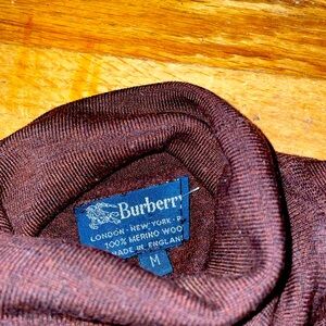 Burberry Dark Brown Merino Wool turtleneck sweater